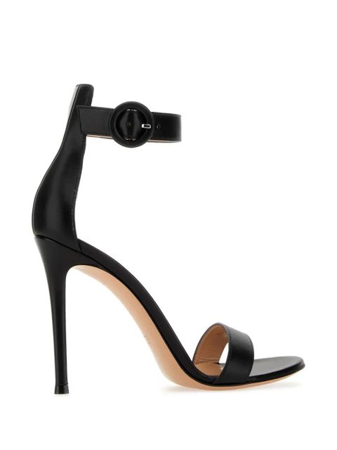 Gianvito Rossi Portofino 105mm leather sandals - Black
