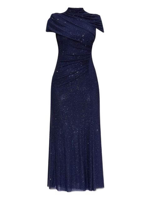 Self-Portrait embellished draped dress - Blue - zdjęcie produktu nr 1