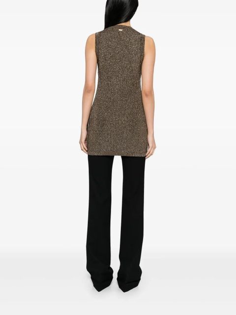 TOM FORD knitted side-slits vest - Brown