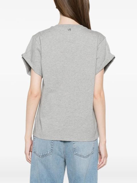 Victoria Beckham cuffed sleeve T-shirt - Grey