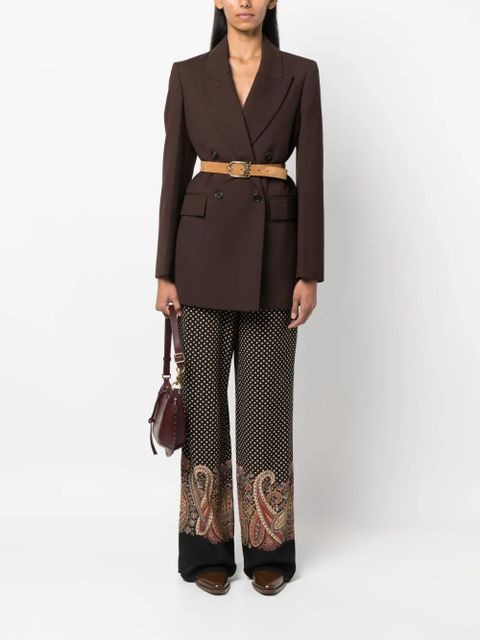 ETRO paisley-print wide-leg trousers - Black