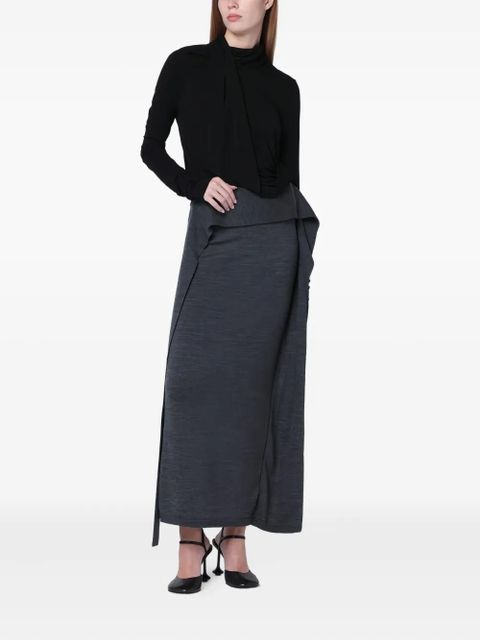 ENTIRE STUDIOS draped-collar blouse - Black - zdjęcie produktu nr 2