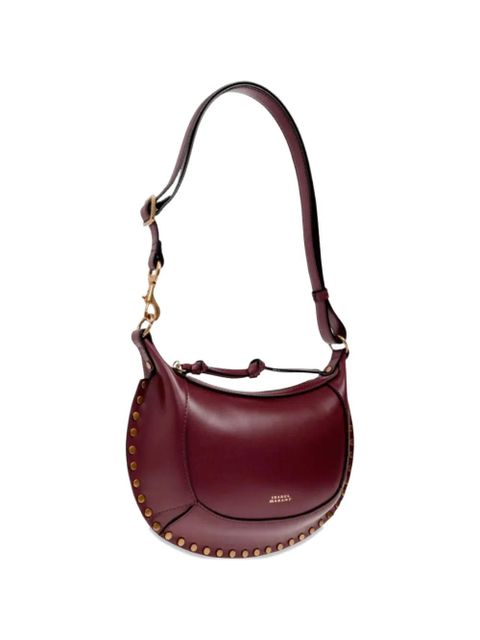 ISABEL MARANT Oskan studded shoulder bag - Red