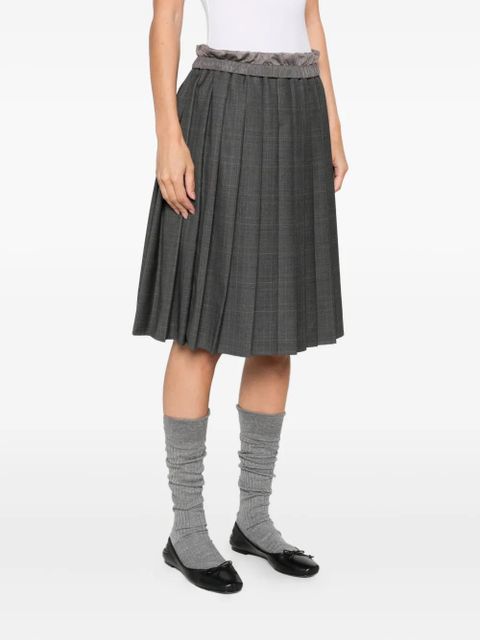 Miu Miu pleated mini skirt - Grey - zdjęcie produktu nr 2