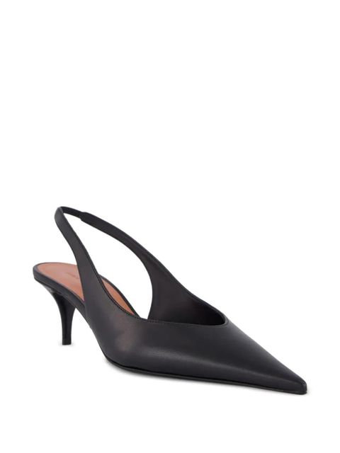 Amina Muaddi Anok heeled slingback-strap pumps - Black