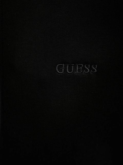 Guess bluza MARYELLA damska kolor czarny z kapturem gładka V5YQ00 KB3P2