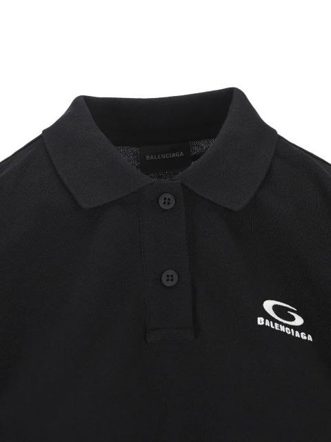 Balenciaga logo-embroidery polo shirt - Black