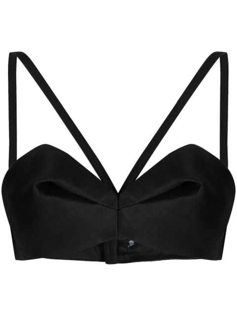Versace gathered bustier crop top - Black - zdjęcie produktu nr 1