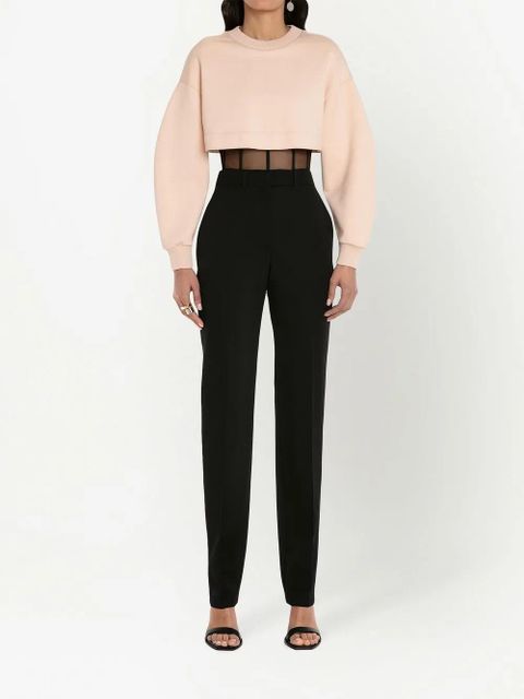 Alexander McQueen high-waisted slim-cut trousers - Black - zdjęcie produktu nr 2
