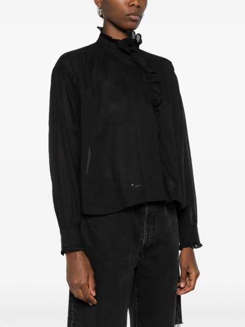 MARANT ÉTOILE Pamiala ruffle-trim blouse - Black
