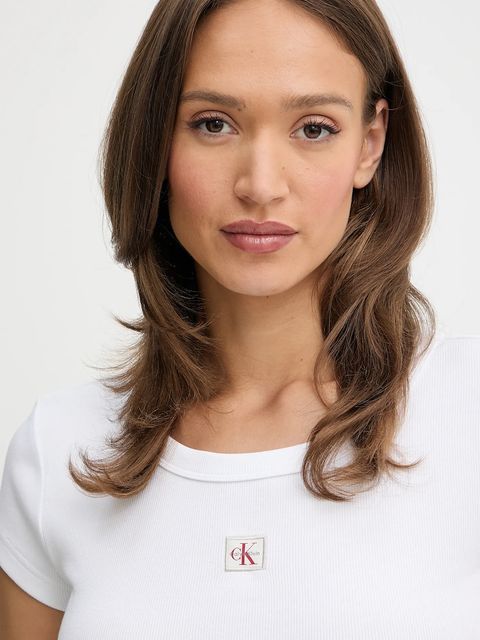 Calvin Klein Jeans t-shirt damski kolor biały LV047C200G