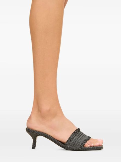 Cult Gaia Ada Frayed sandals - Black