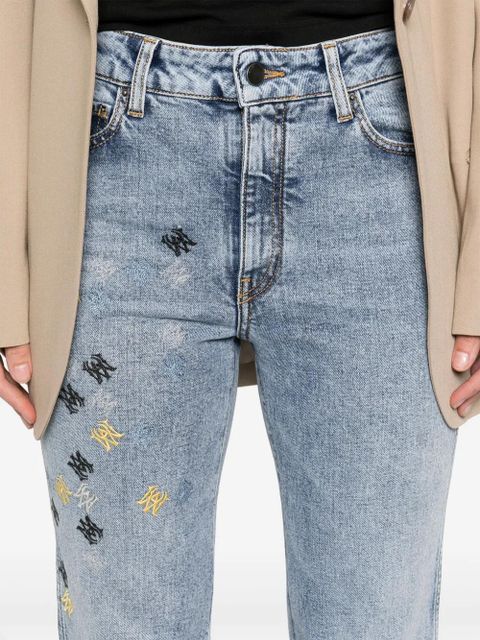 AMIRI MA Quad embroidered jeans - Blue