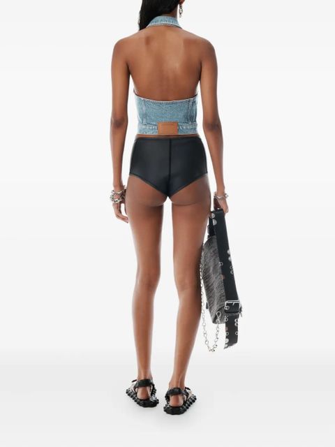 Alexander Wang halterneck denim vest - Blue