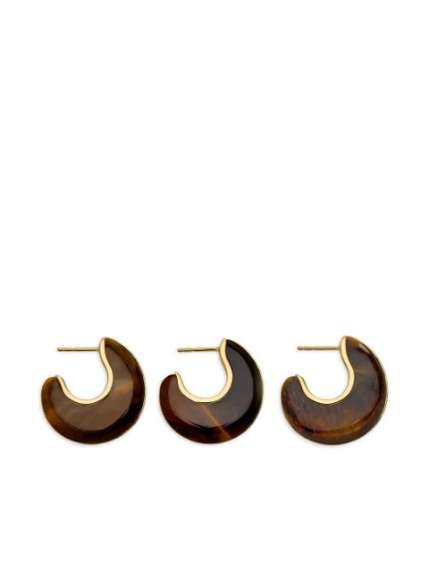 Monica Vinader Kate Young tiger-eye gold-vermeil earrings - zdjęcie produktu nr 2