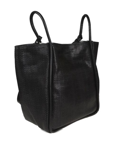 DRAGON DIFFUSION Ana woven leather tote bag - Black