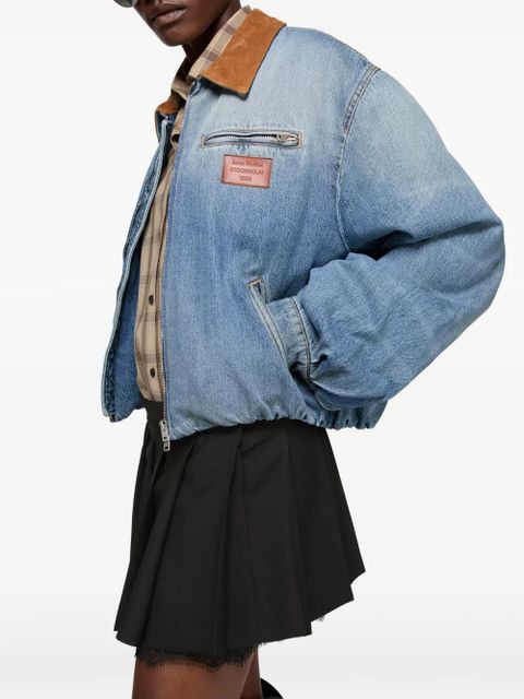 Acne Studios lace pleated mini skirt - Blue