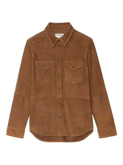 Zadig&Voltaire suede button-down shirt - Brown - zdjęcie produktu nr 1