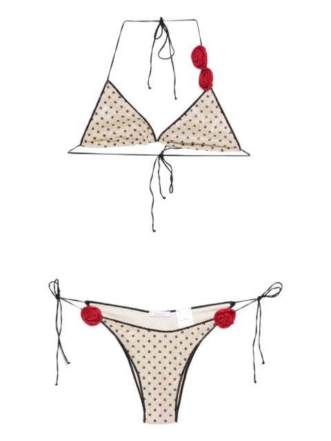 Oséree polka-dot floral bikini - Neutrals - zdjęcie produktu nr 1