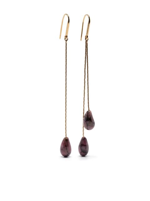 ISABEL MARANT stone-pendant dangle earrings - Gold - zdjęcie produktu nr 1