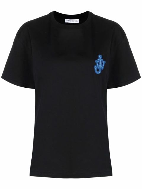 JW Anderson Anchor logo-patch T-shirt - Black