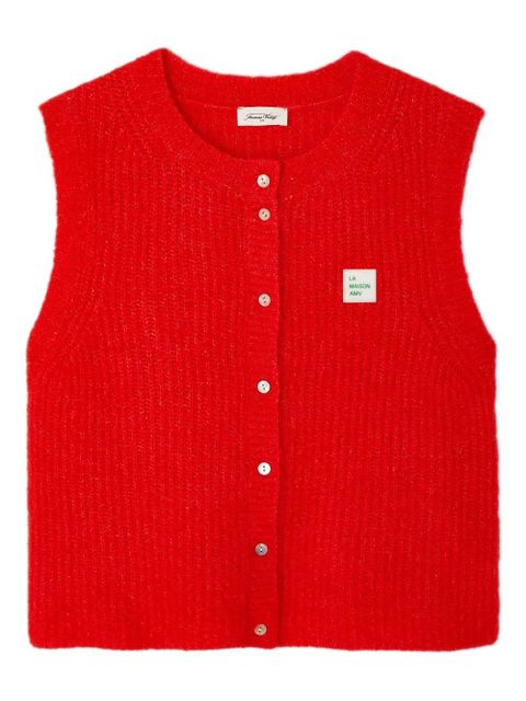 American Vintage East sleeveless button cardigan - Red - zdjęcie produktu nr 1