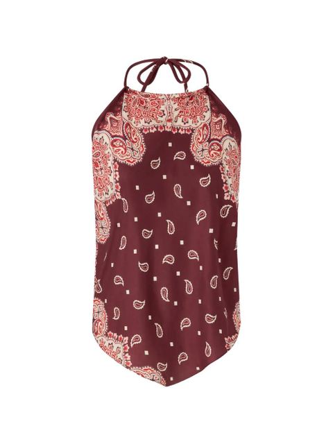 PINKO paisley halterneck top - Red - zdjęcie produktu nr 1