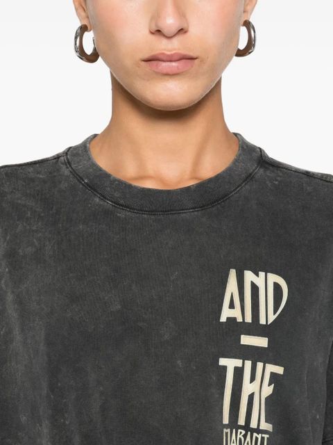 MARANT ÉTOILE logo-print T-shirt - Grey
