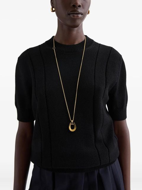 Jil Sander horseshoe-pendant necklace - Gold