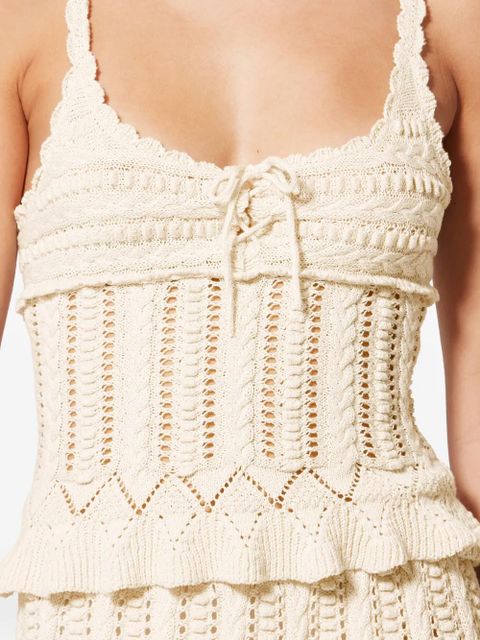 MARANT ÉTOILE Neves ruffled top - Neutrals