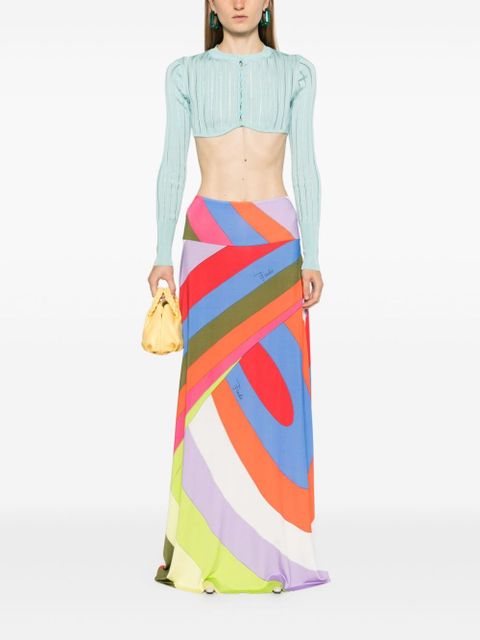 PUCCI Iride-print maxi skirt - Purple