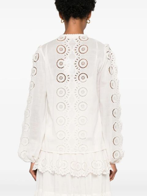 ZIMMERMANN Lucky embroidered blouse - Neutrals