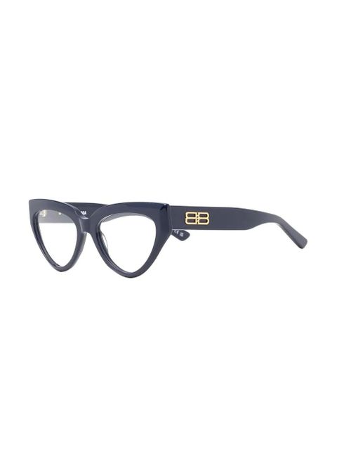 Balenciaga Eyewear logo-engraved cat-eye glasses - Blue - zdjęcie produktu nr 2