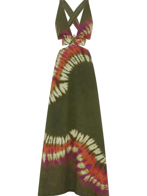 ALEMAIS tie-dye cut-out midi dress - Green - zdjęcie produktu nr 2