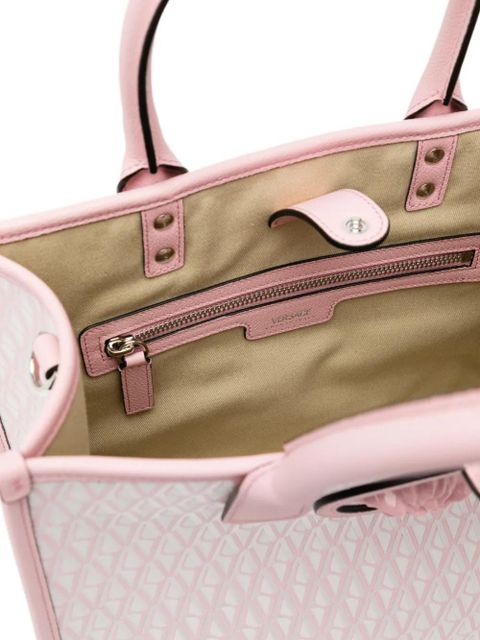 Versace small V Allover La Medusa tote bag - Pink