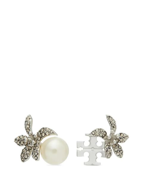 Tory Burch Moondance pearl flower stud earrings - Silver - zdjęcie produktu nr 1