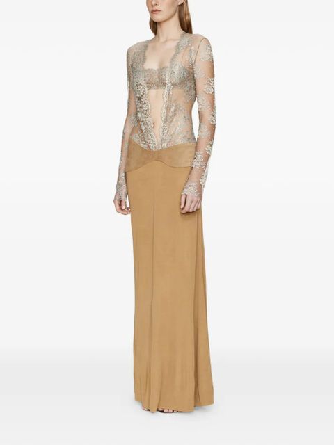 Christopher Esber Sèpienne lace belted gown - Neutrals - zdjęcie produktu nr 2