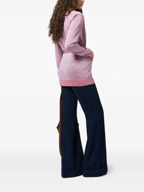 Missoni patch-pocket belted cardigan - Pink