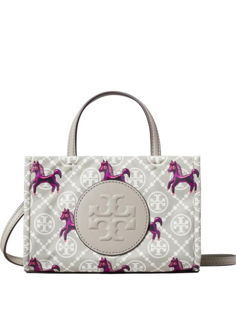 Tory Burch mini Ella horse-pattern logo tote - Grey - zdjęcie produktu nr 1