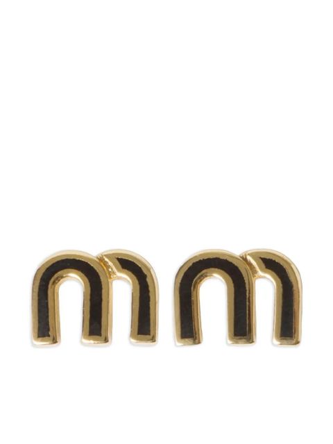 Miu Miu enameled earrings - Gold - zdjęcie produktu nr 1