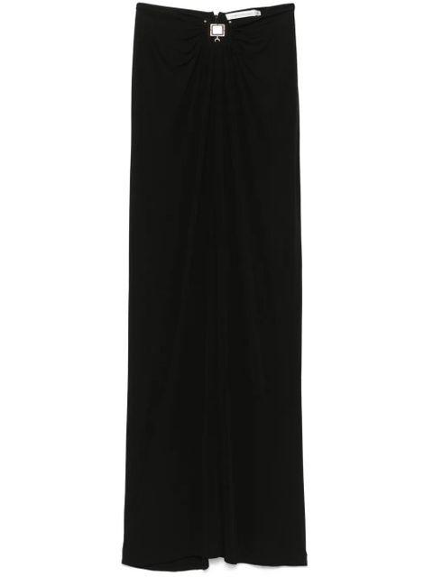 Christopher Esber bezel-quartz ruched maxi skirt - Black - zdjęcie produktu nr 1