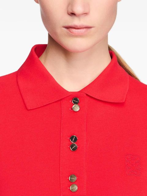 SANDRO buttoned polo shirt - Red