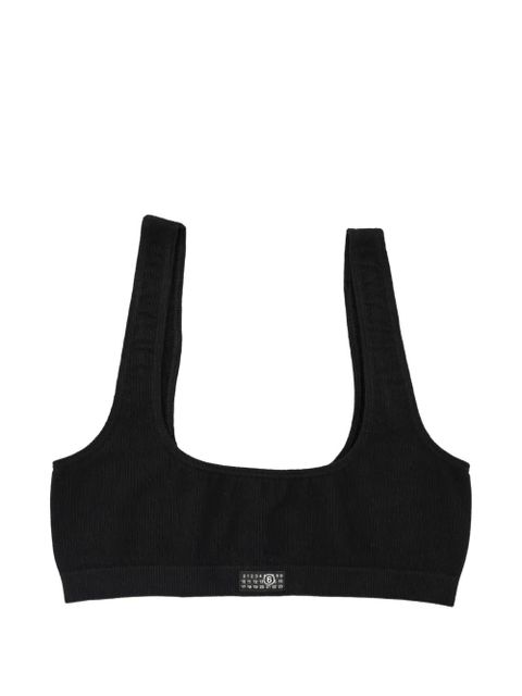 MM6 Maison Margiela Numbers-motif bralette - Black - zdjęcie produktu nr 1