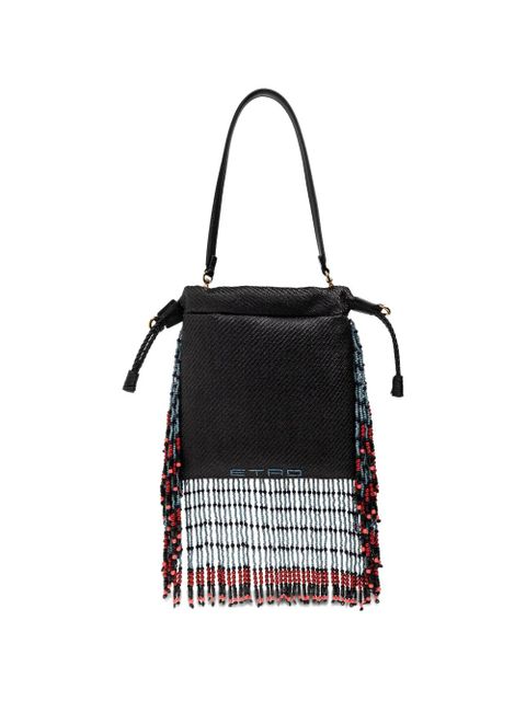 ETRO small Kalispera embroidered beaded tote bag - Black