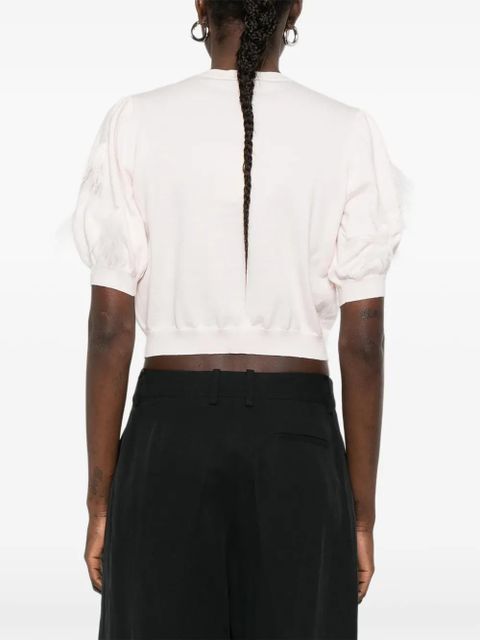 TWINSET feather trim cardigan - Pink