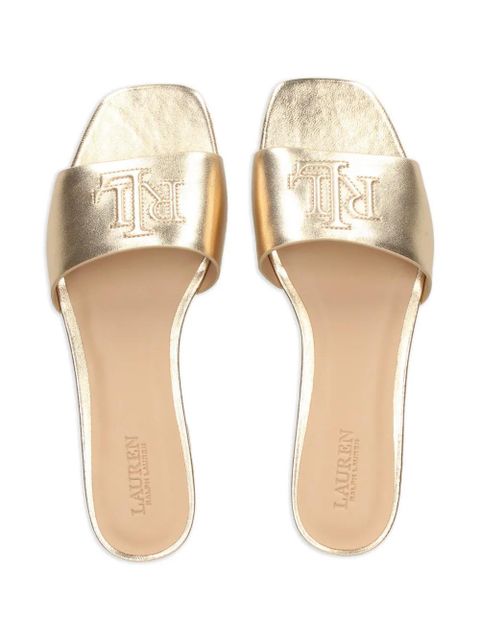 Lauren Ralph Lauren embossed-logo sandals - Gold - zdjęcie produktu nr 2