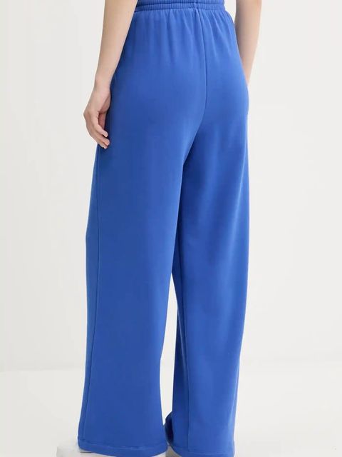 Pangaia spodnie dresowe bawełniane kolor niebieski z nadrukiem 10002080