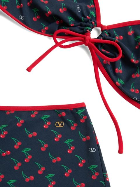 Valentino Garavani Cherryfic-print bikini - Blue