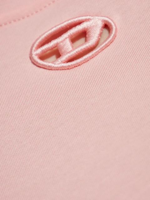 Diesel oval-logo cotton t-shirt - Pink