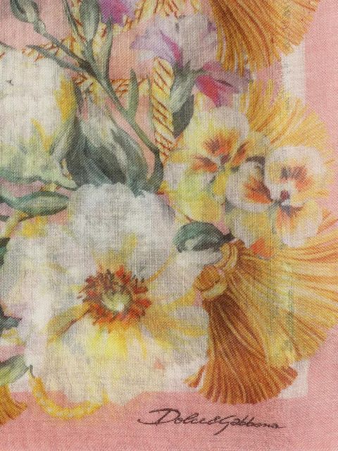 Dolce & Gabbana floral-print scarf - Pink - zdjęcie produktu nr 2
